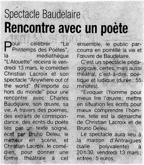 La Tribune - 04/03/2009