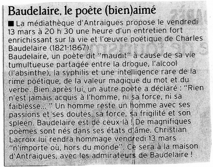 Le Dauphiné Libéré - 10/03/2009